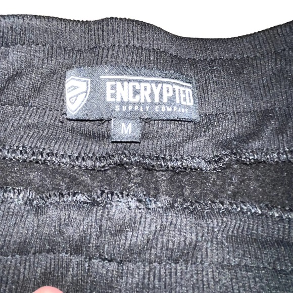 Encrypted Men’s Joggers Size Medium Black And Gray Zipper Accents - Picture 6 of 6